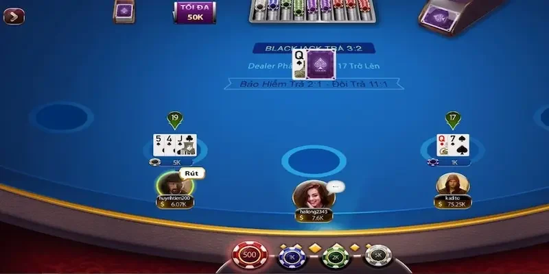 Các Hành Động Chính Trong Ván Blackjack Sunwin